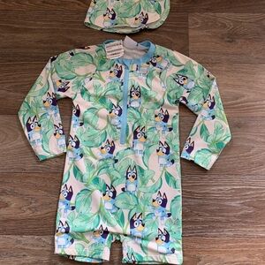 Zara Kids Swim Rashguard - bluey set